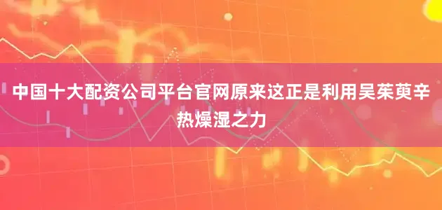 中国十大配资公司平台官网原来这正是利用吴茱萸辛热燥湿之力